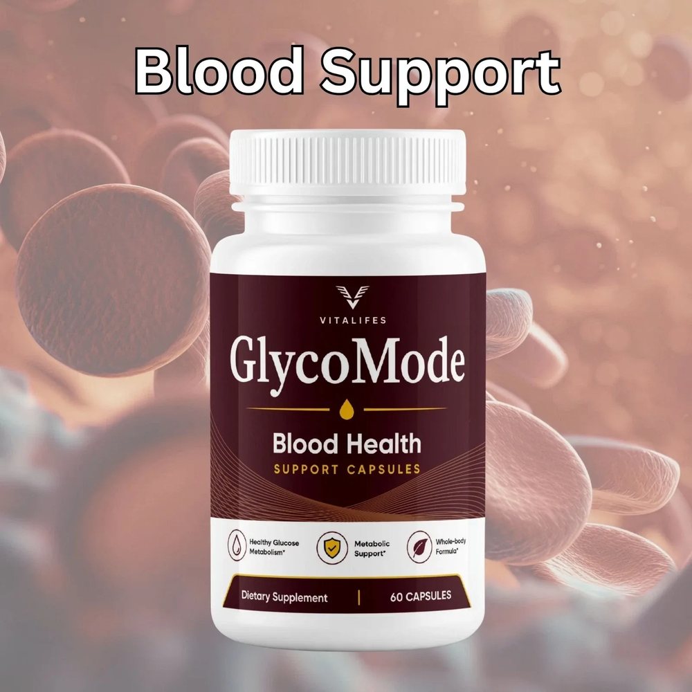 GlycoMode blood support marketing panel