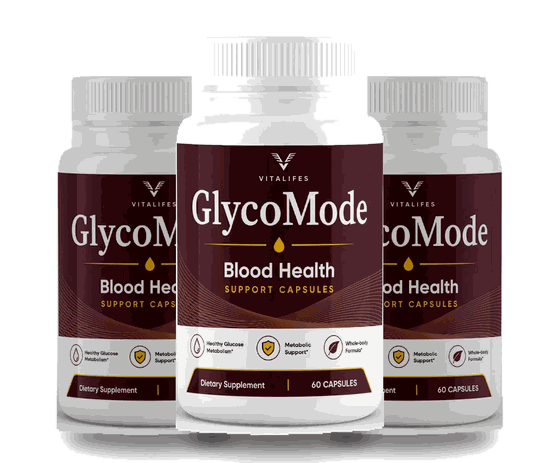 Three bottles of GlycoMode capsules